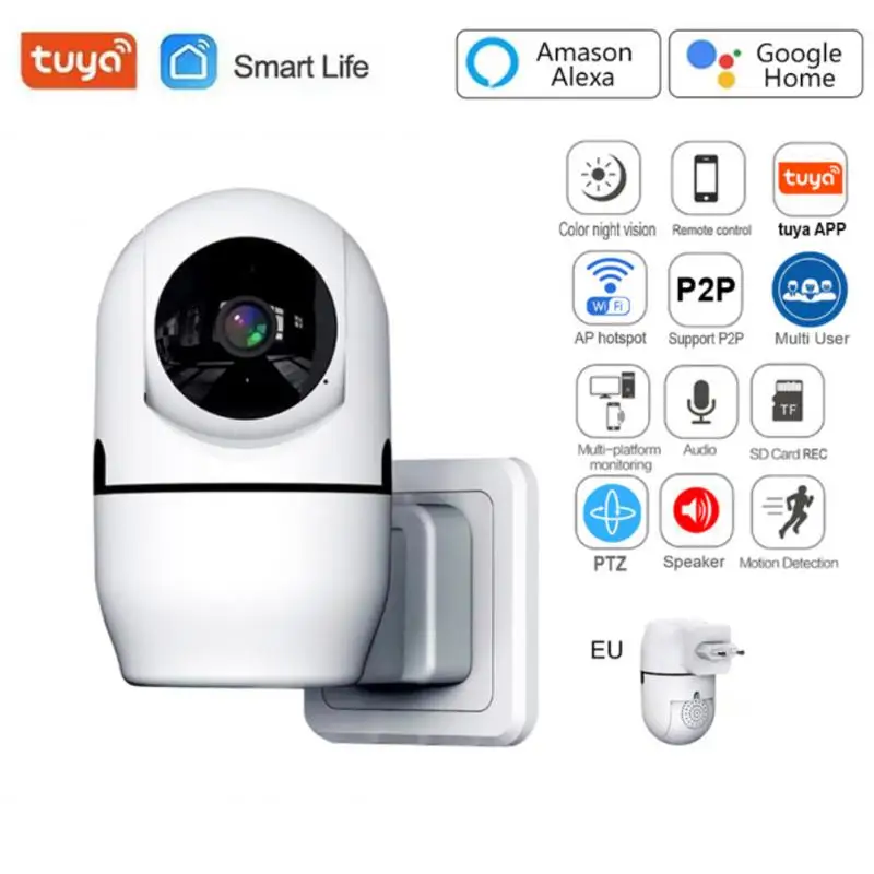 

Tuya PTZ WiFi Smart Camera WiFi CCTV IR Night Vision Indoor IP Camera Video Surveillance Security Monitor Support Alexa GOOGLE