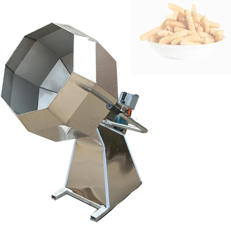 

Stainless Steel Octagonal Potato Chips Flavor Mixer Snack Food Popcorn Seasoning Coating Flavoring Machine Drum Mixing Equipment