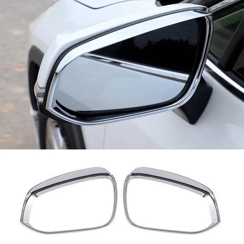 

For Renault Kadjar 2016 2017 2018 2019 Car Body Rear Rearview Side Glass Mirror Trim Frame Rain Shield Sun Visor Shade 2pcs