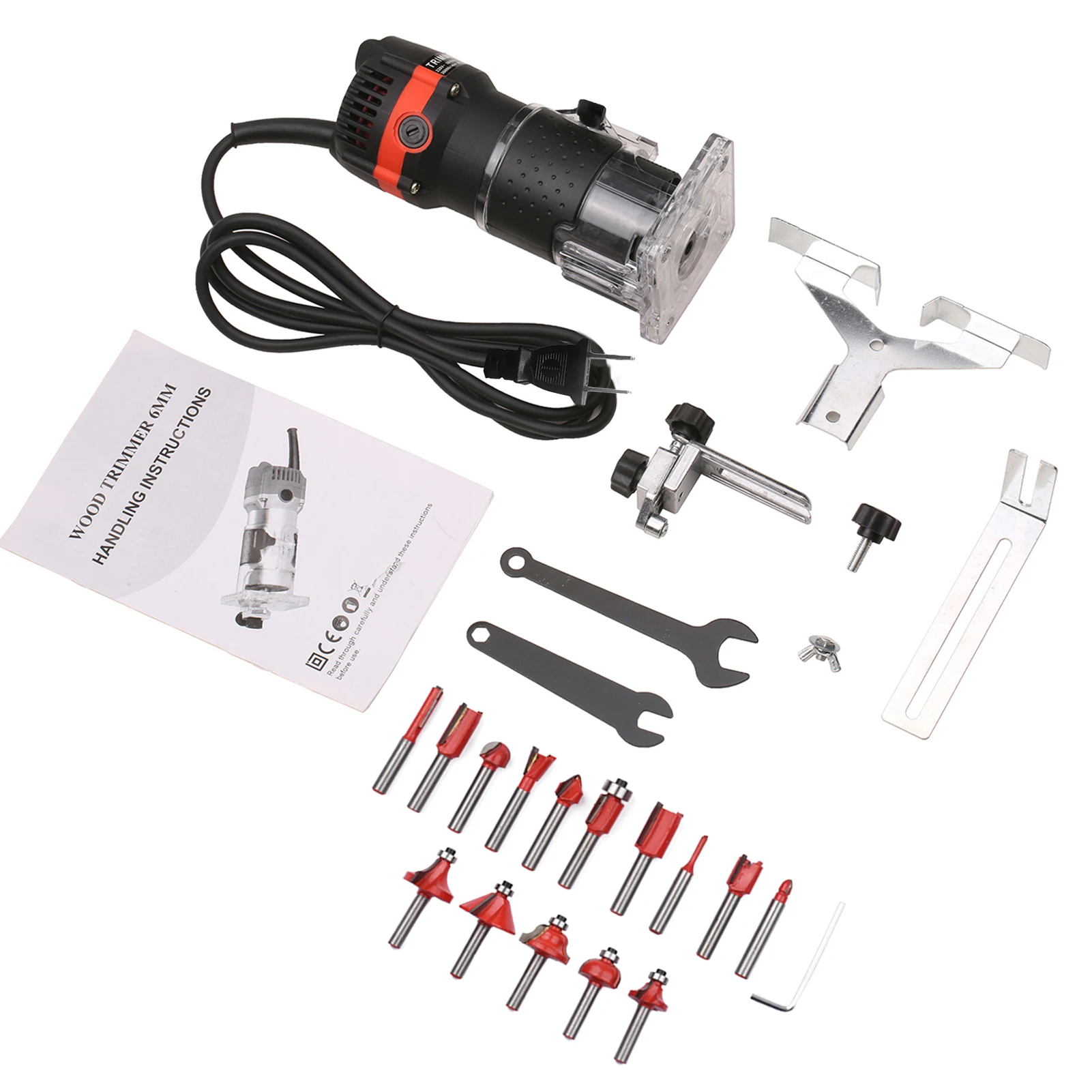 

800W 30000r/min Multifunctional Electric Wood Trimmer Wood Router Laminate Trimmer Professional Slotting Trimming Machine