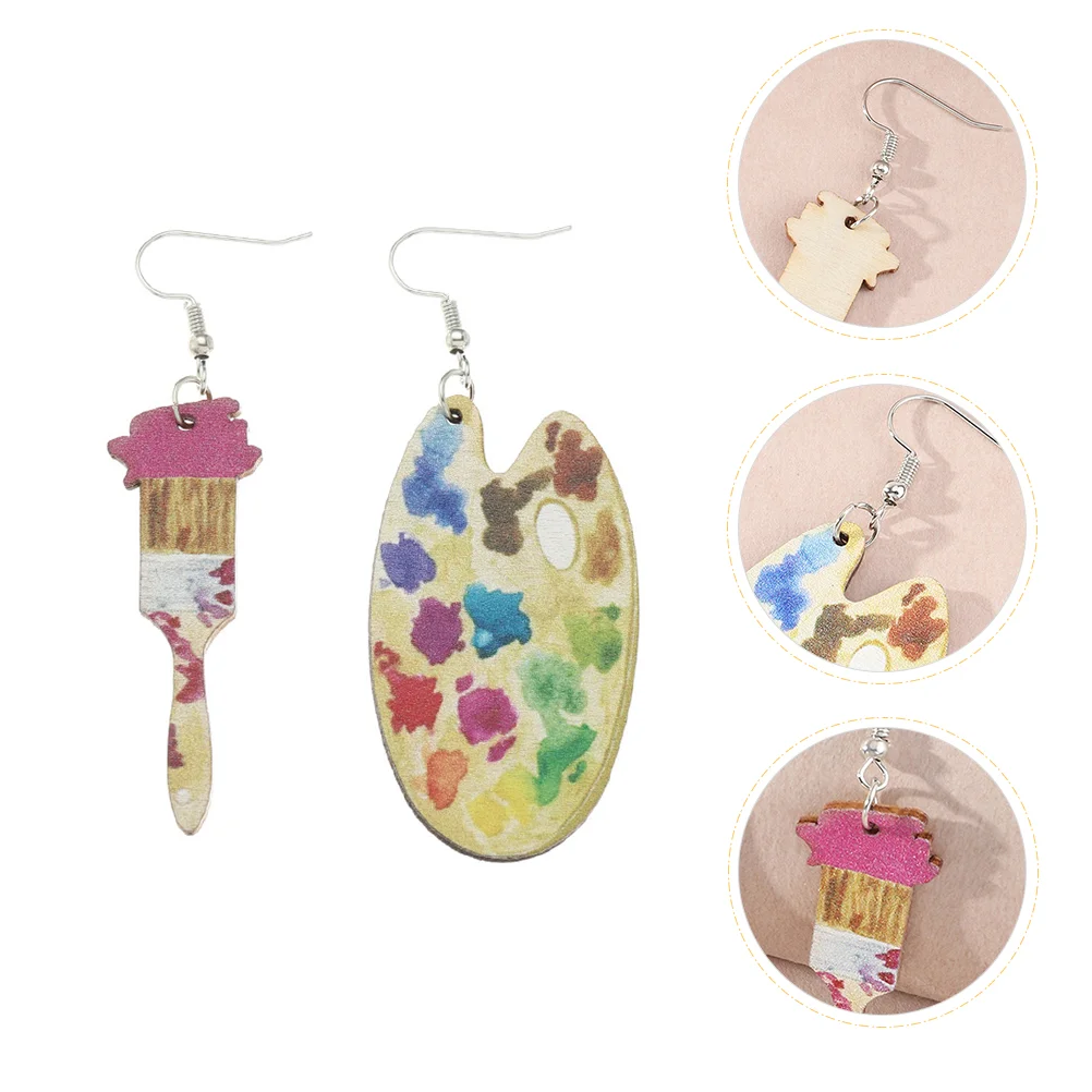 

Earrings Dangle Women Wooden Craft Cuff Pendant Bohemian Design Funny Bridal Wood Weddingnovelty Lovely Ear