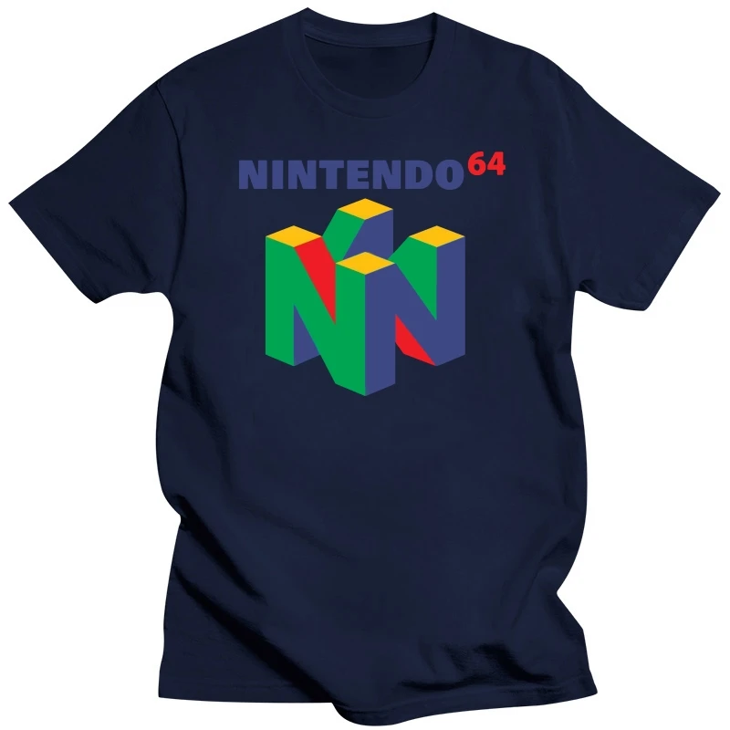 Футболка с логотипом Nintendo- N64 черная Повседневная футболка стиль хип-хоп модная