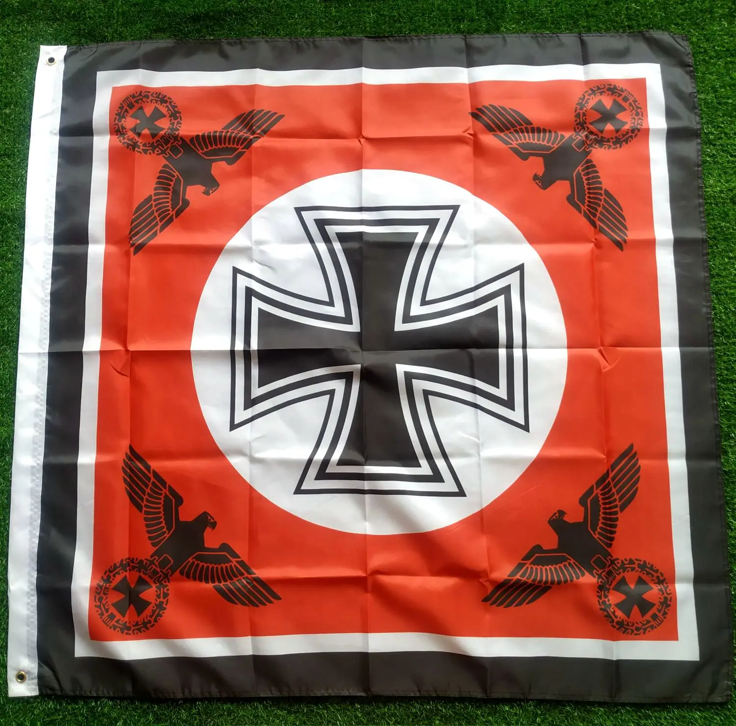 

Fahne Flagge Deutsches Reich Eisernes Kreuz m. 4 Reichsadler ROT - 120 x 120 cm 4x4ft Double Sided Printing Banner 3x3ft 21x21CM