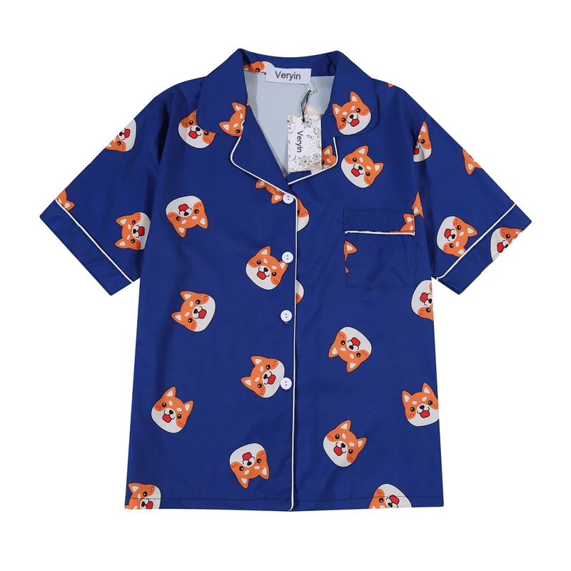 

Женские пижамные комплекты Veryin с коротким рукавом, летняя хлопковая одежда для сна