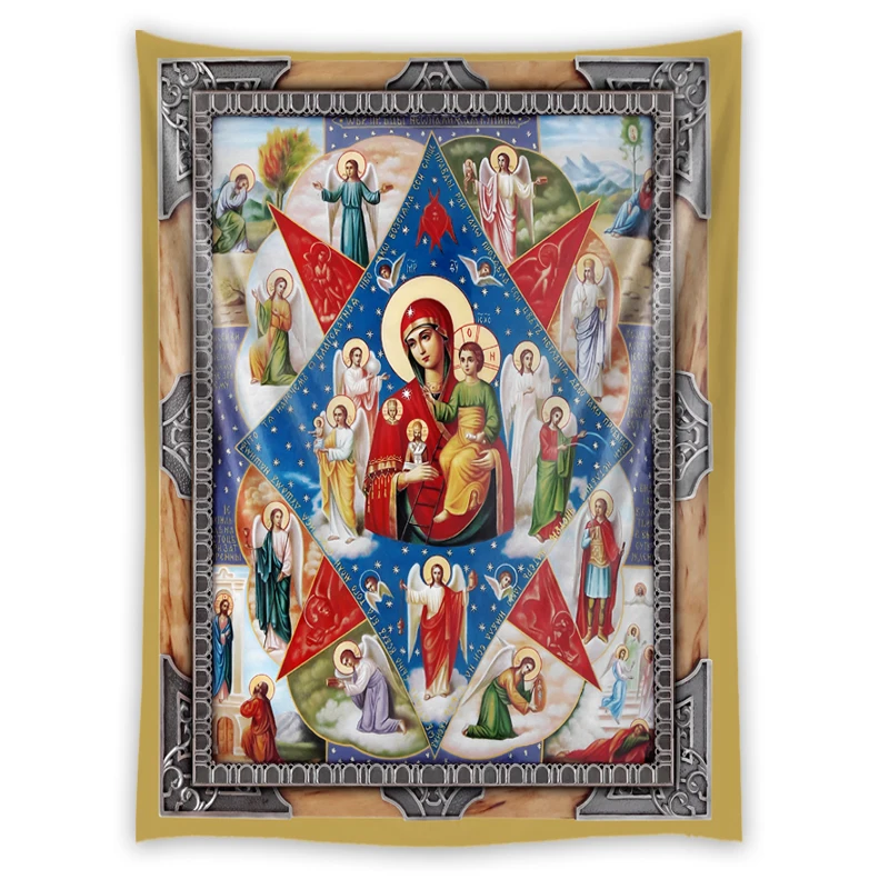 Настенный декор с Иисусом гобелен на заказ мандала хиппи украшение для дома