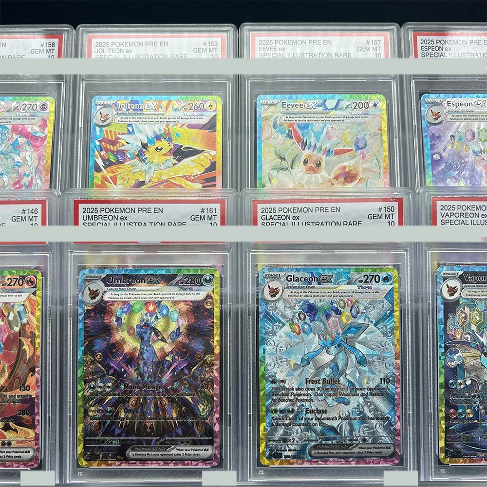 Фото 2025 PRE EN Umbreon Ex Специальная иллюстрация Редкая коллекционная карта DIY Proxy PTCG с градацией # Голографическая этикетка с картами GEM MT 161 №4