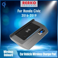 for honda civic wireless charger mobile phone fast charging holder 15w pd interface charging for charger board accessories