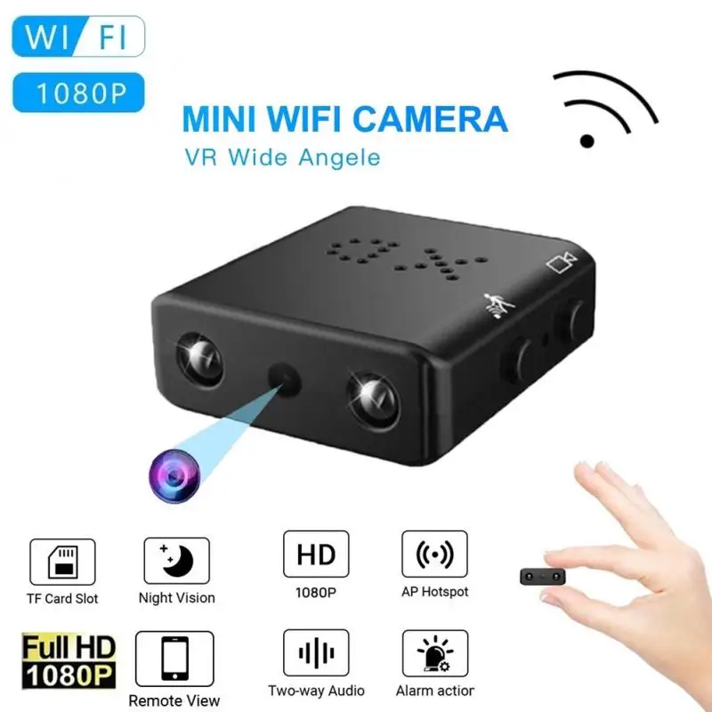 

Мини-камера видеонаблюдения 1080P с поддержкой Wi-Fi, ИК-подсветкой и функцией ночного видения