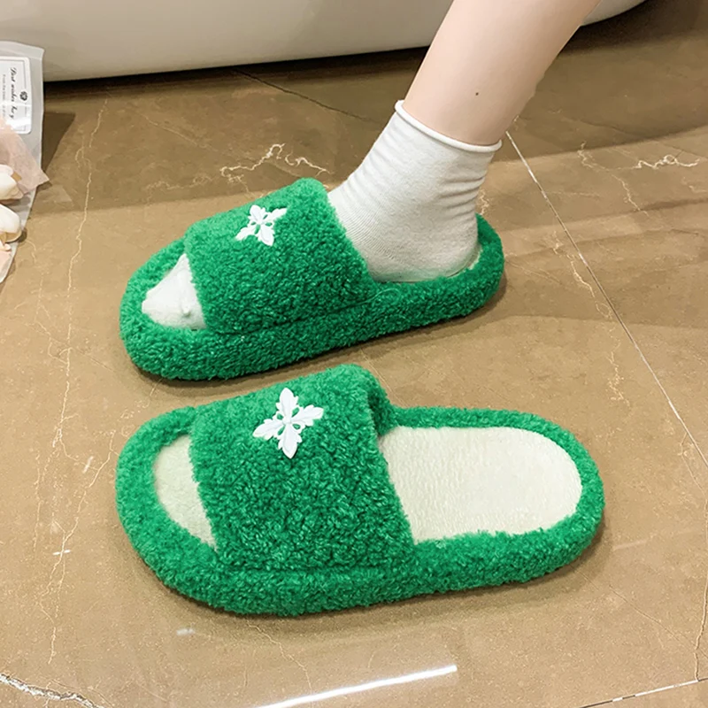 

Шлепанцы женские на плоской подошве, босоножки из флока на платформе, обувь с плюшевой подкладкой, сланцы, черные, лето