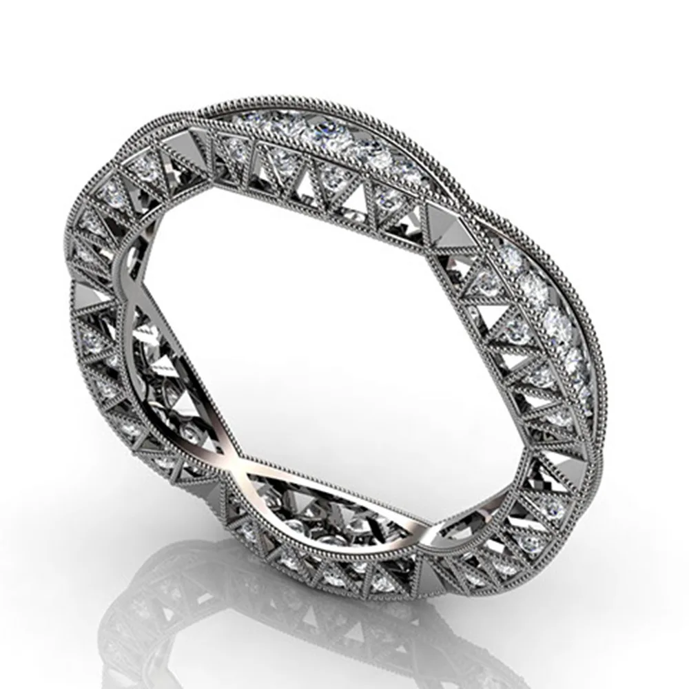 

2022 New Trendy Classic Micro Paved Birthday Gift Simple Stylish Round Circle finger Ring Band Wholesale Women Accessories Rings