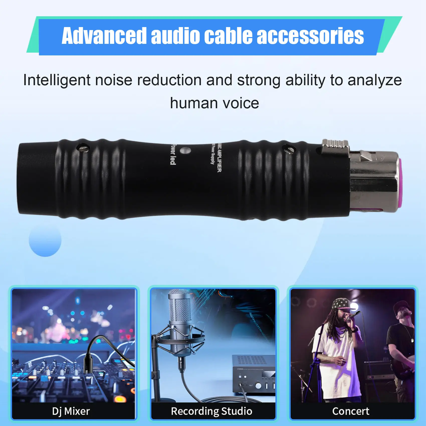 Мини 48 В динамический микрофонный предусилитель одноканальный активатор