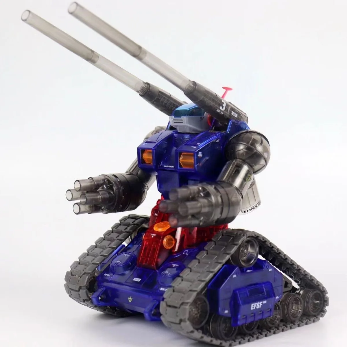 Фото В наличии Модель GANGTIE Guntank MG 1/100 RX-75, прозрачная цветная версия, сборная модель, комплект игрушек, экшн-фигурка, пластиковый робот, подарки №4
