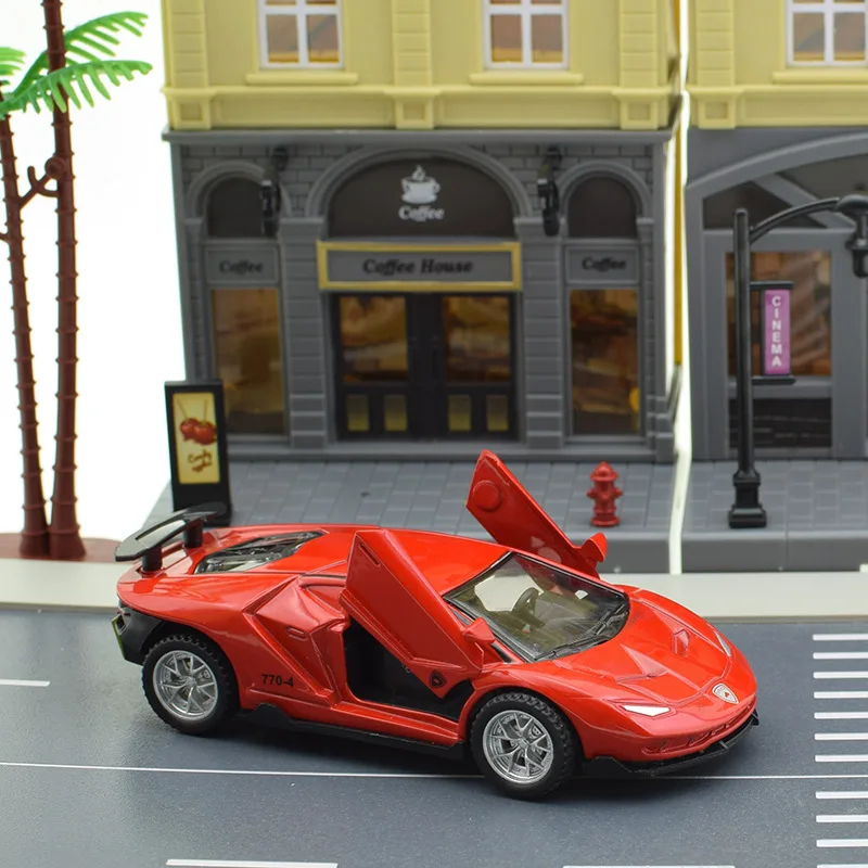 Детская мини-модель автомобиля из сплава имитация с открывающейся дверью