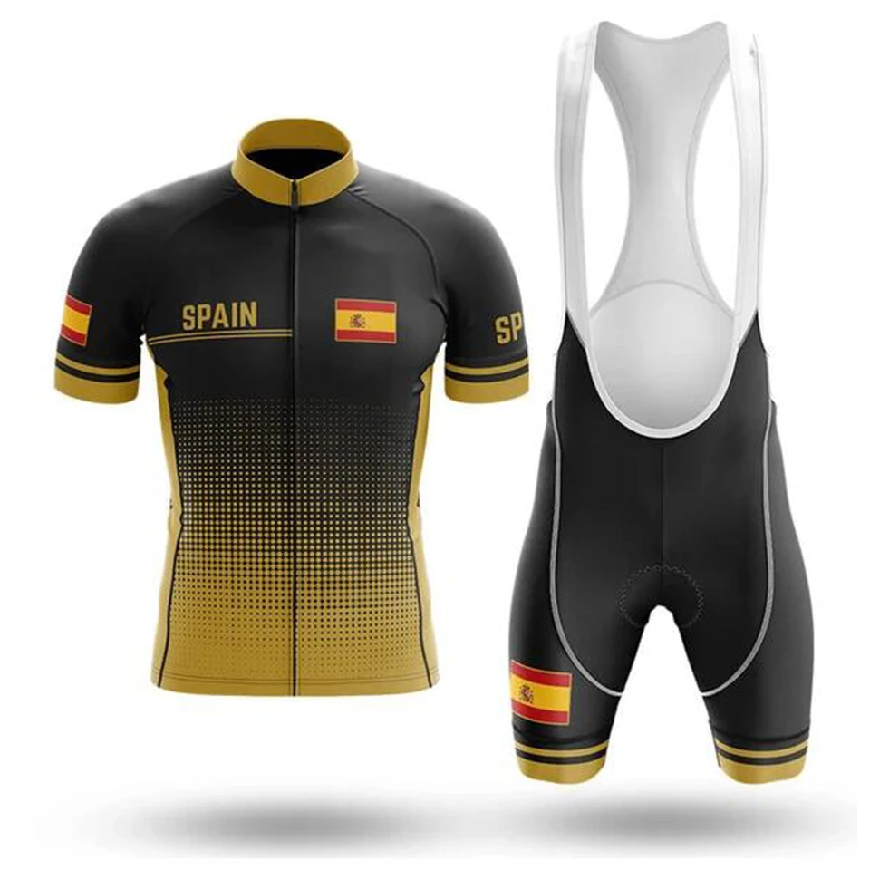 

2020 команда Испании Велоспорт одежда комплект мужской велосипед Майо MTB Гонки Ropa Ciclismo Летняя мужская одежда велосипед Джерси