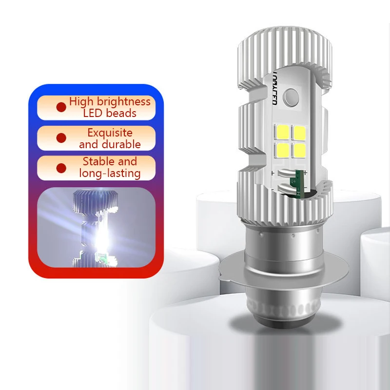 PA15D 1-светодиодные лампы для фар мотоцикла H6 Светодиодные мото-фры высокой