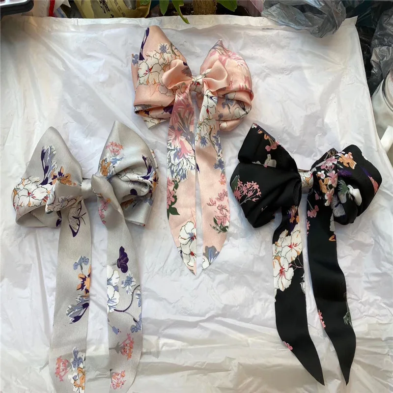 

Fashion Ribbon Hair Bows Clips Vintage Bowknot Side Hairpin Cute Girls Barrettes Headdress Hair Accessories for Women