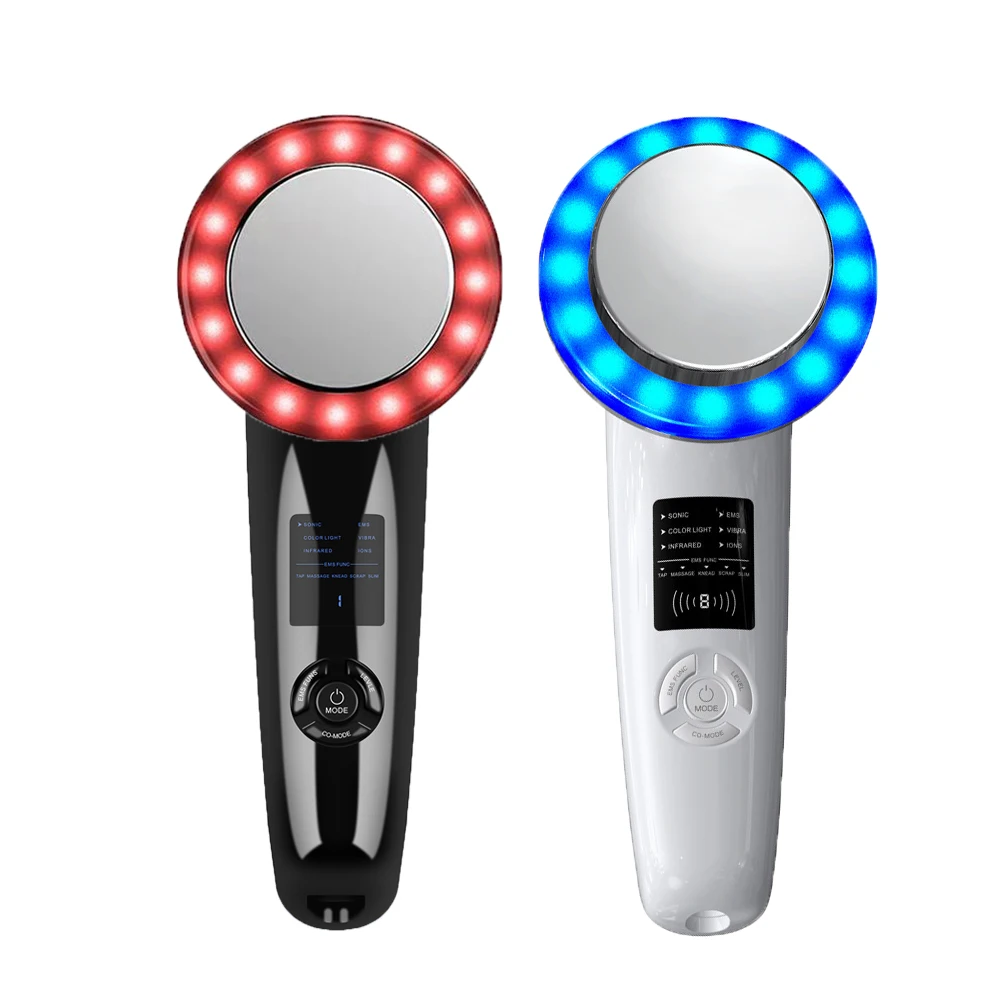 

6 IN 1 EMS Ultrasonic Massager Slimming RF Infrared 1Mhz Ultrasound Cavitation Fat Burner Bar Weight Loss Beauty Health Tool