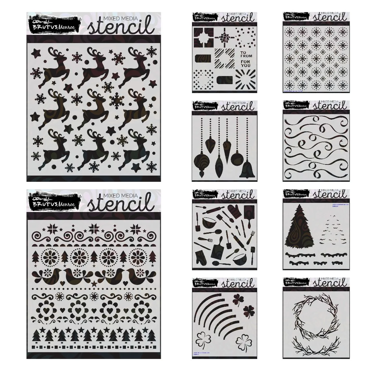 

Christmas Deer Tree Snow Stencil For Diy Scrapbook/photo Album Decor Embossed Paper Cards 2023 New