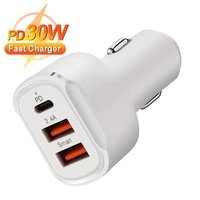 pd 30w car charger pd 2 4a dual usb car charger 30w qc3 0 three port car charger adapter 30wpd charger for universal phone