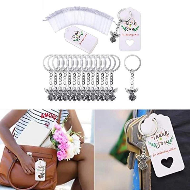 

Брелоки из органзы с изображением ангела, 30 шт.