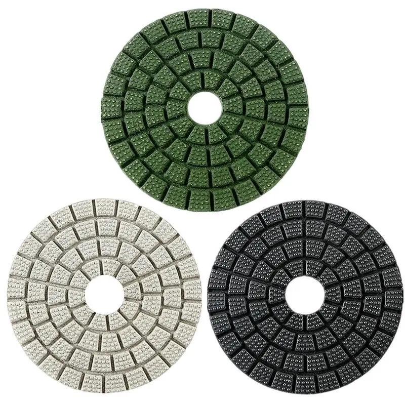 

3inch 4inch Diamond Buff Green/White/Black Buff Pad Wet Polishing Pads for Marble Granite Polishing Glazing Final Buffing Pads