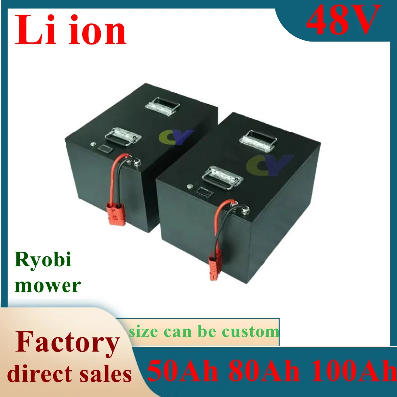 Литий-ионный аккумулятор CY 48V 50AH 80Ah 100Ah для электрической косилки Ryobi RM480e RM300e ZT480ex