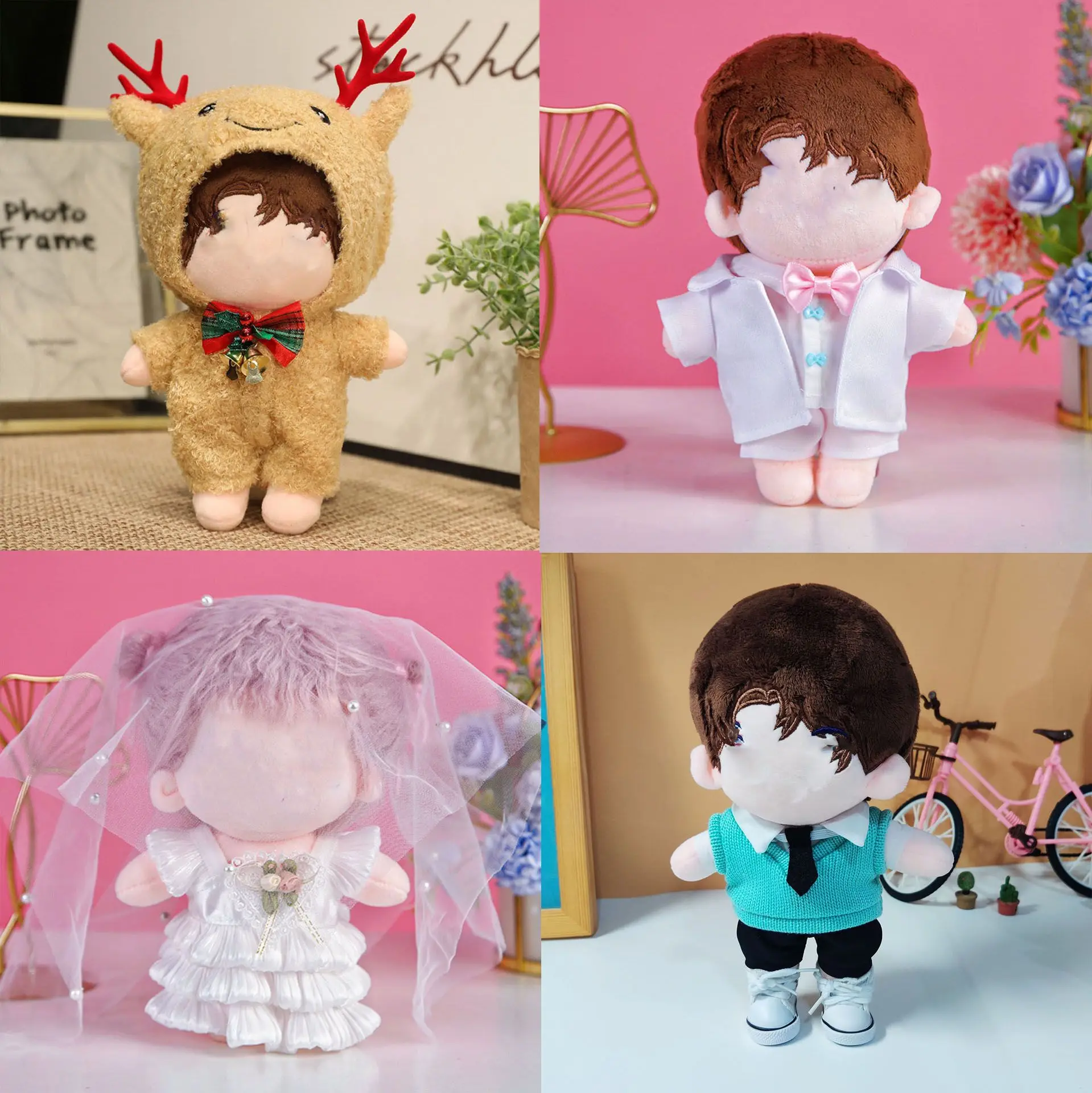 

Quality Cotton Stuffed Dolls Clothes Suit Idol Doll Outfit 20cm Doll Clothes Mini Clothes Shorts Mini Sweater Clothes