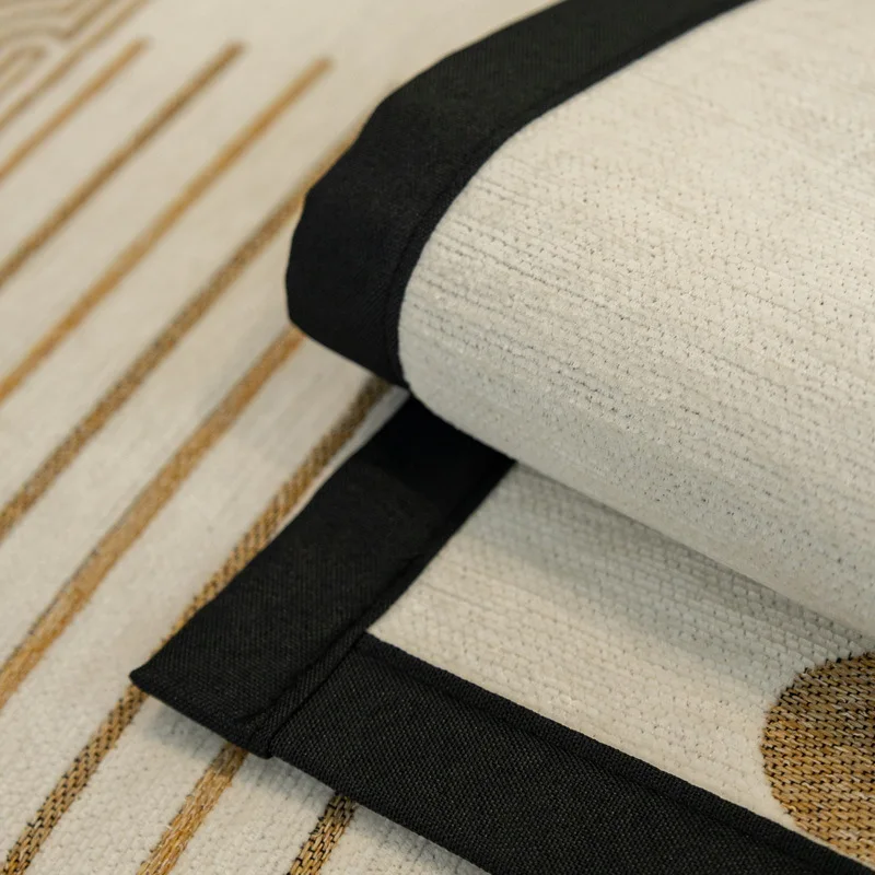 Чехол для дивана с геометрическим рисунком из синели полосатый коврик