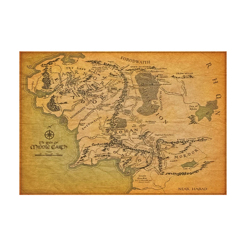 1 шт. кольца карта средней земли античное пиратское сокровище хиппи бохо Золотой