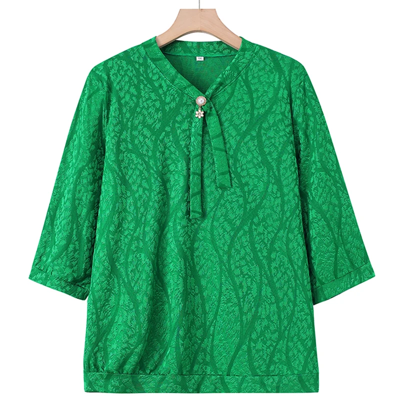 

Блузка Женская легкая свободного кроя, повседневный топ с рукавом до локтя, большие размеры, летняя одежда, 2023