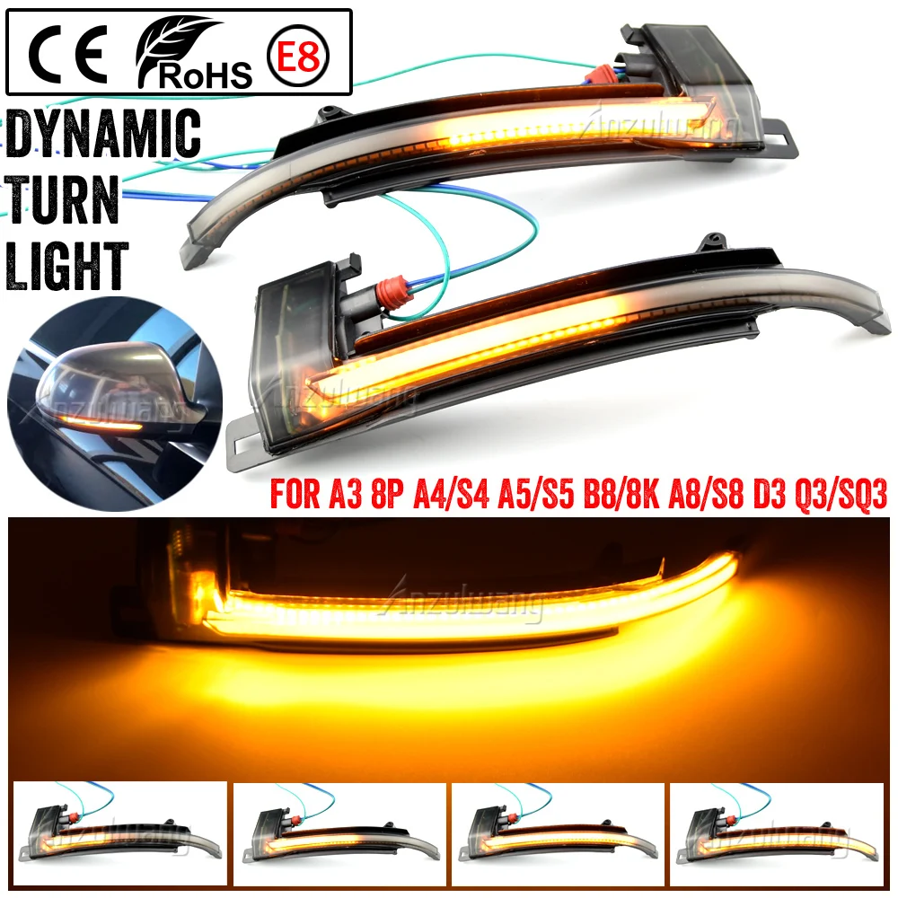 2 шт. динамический указатель поворота светодиодный индикатор бокового зеркала