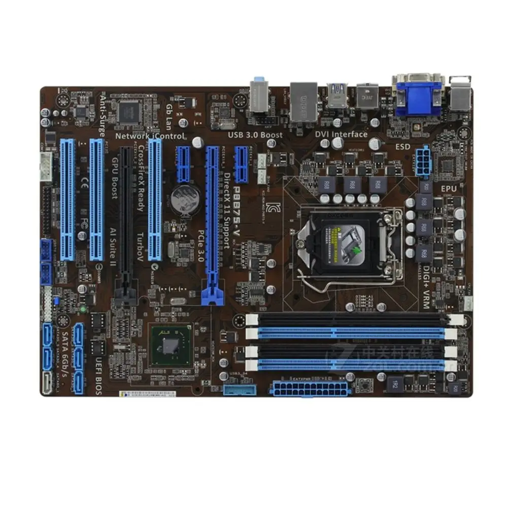 

Материнская плата для настольных ПК, материнская плата B75 Socket LGA 1155 i3 i5 i7 DDR3 32G uATX UEFI BIOS, в продаже