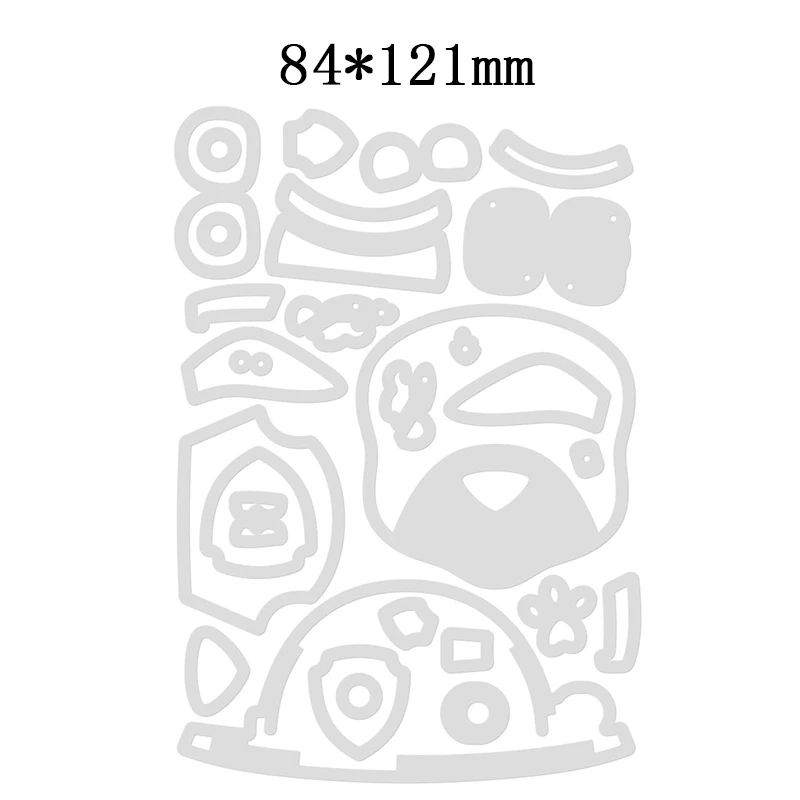 2022 новые металлические Вырубные штампы с изображением животных полицейских