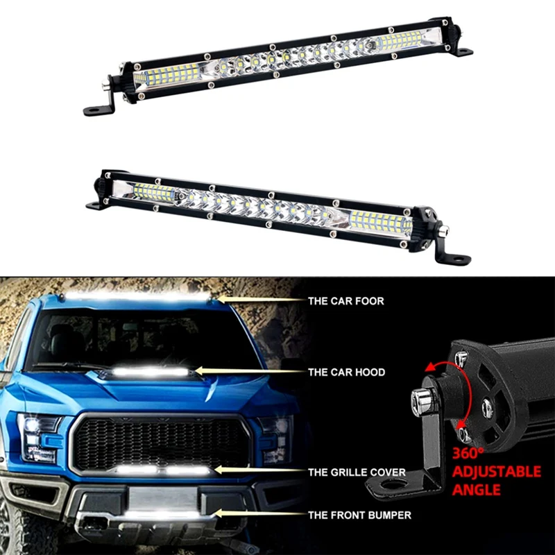 

12V 24V 10'' 20'' Led Light Bar Combo Spot Flood Driving Work Light For Jeep Trucks Tractor Off-road 4x4 Light Bar Warning Lamp