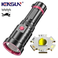 led scuba diving flashlight ipx8 waterproof usb rechargeable diving 25m submersible flashlight for diving