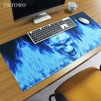 blue flame skull mouse pad gaming xl large hd new mousepad xxl keyboard pad carpet anti slip office pc mouse mat mice pad