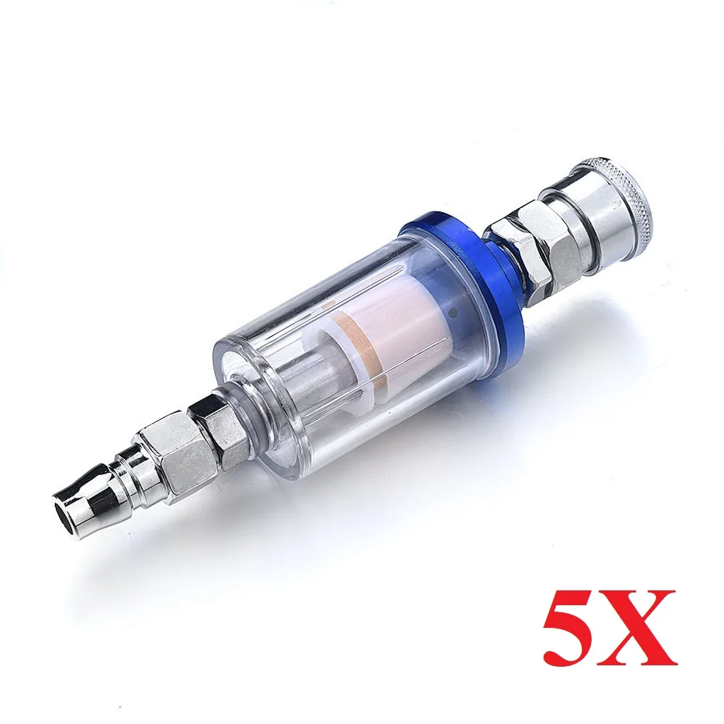 Spray Paint Gun Tool Air Hose Filter Moisture Trap Pressure Parts