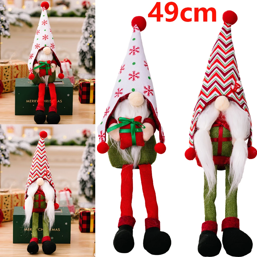 

49cm Christmas Decorative Figurines Tall Gnome Christmas Tree Pendant Couple Doll Pendant Navidad Christmas Decoration 2023 Noel