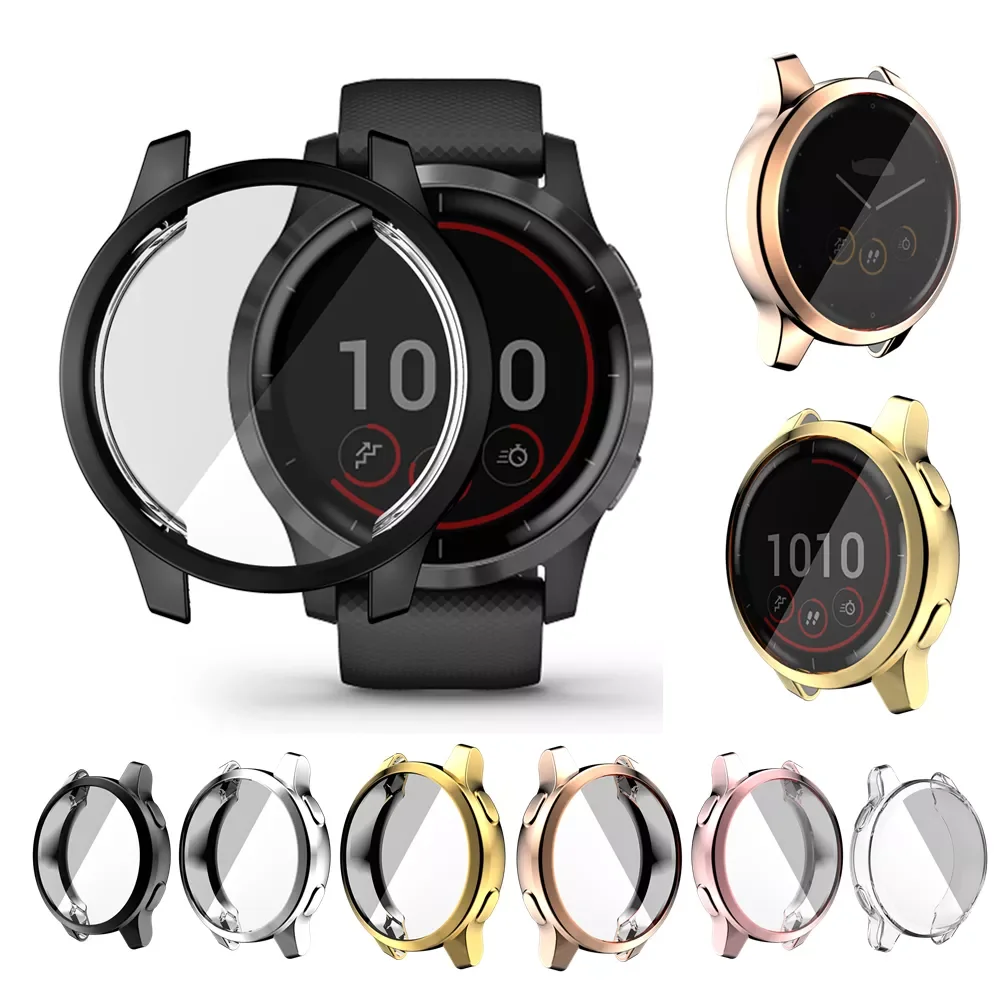 

Protective Case For Garmin Venu 2 / 2S Protector Frame Cover Soft TPU Shell For Garmin Vivoactive 4S / 4 Smartwatch Case