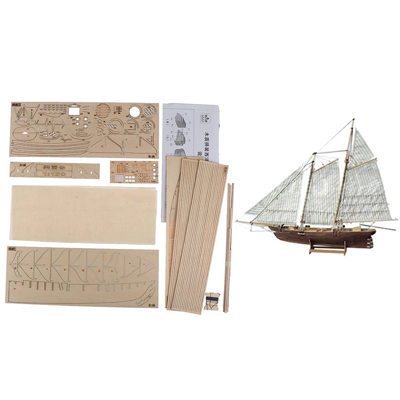 

Деревянная сборка «сделай сам», модель корабля, Классическая пазл-лодка, игрушки, 1:120