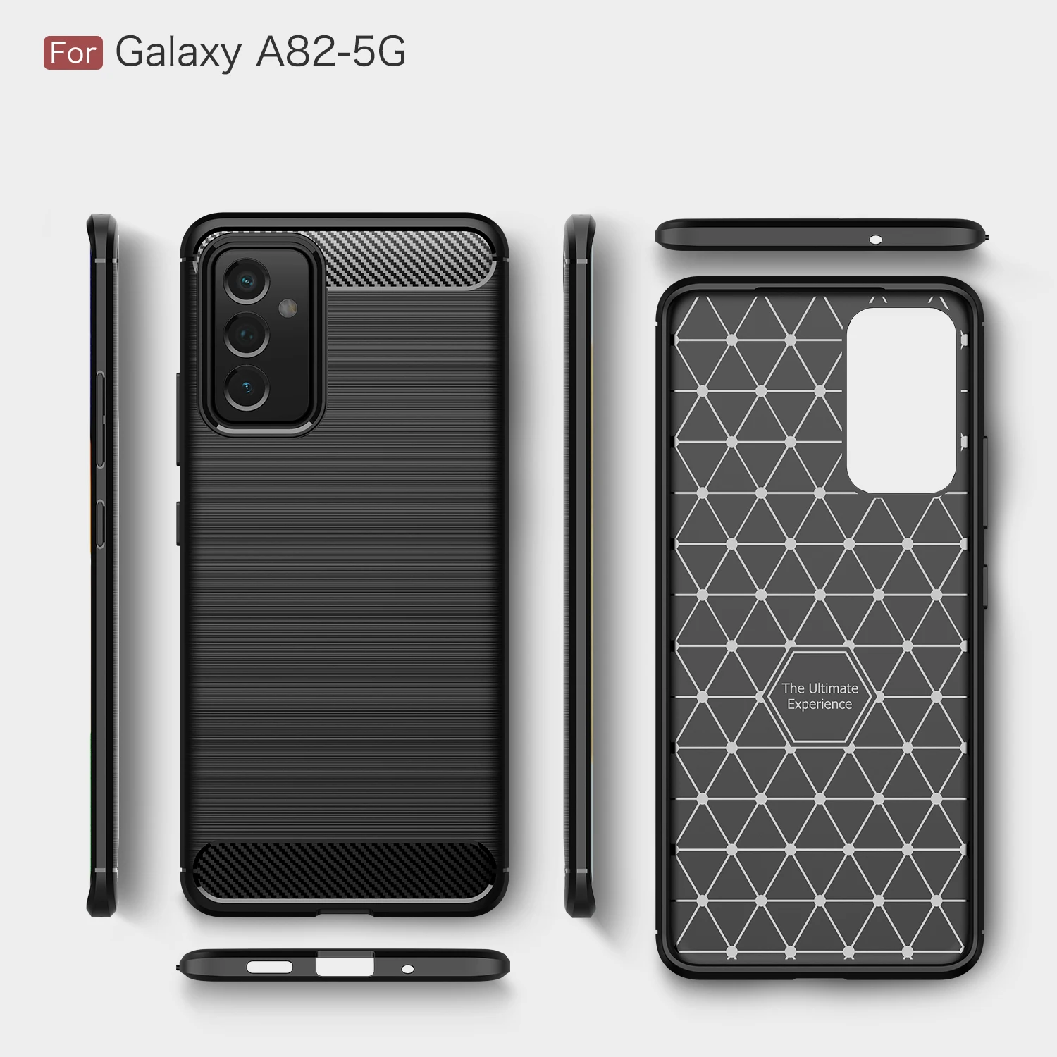 

For Samsung A22 A32 A42 A12 A52S A72 A82 Soft Carbon Fiber Bumper Housings Phone Cases for Galaxy F52 M12 M32 5G M62 F62