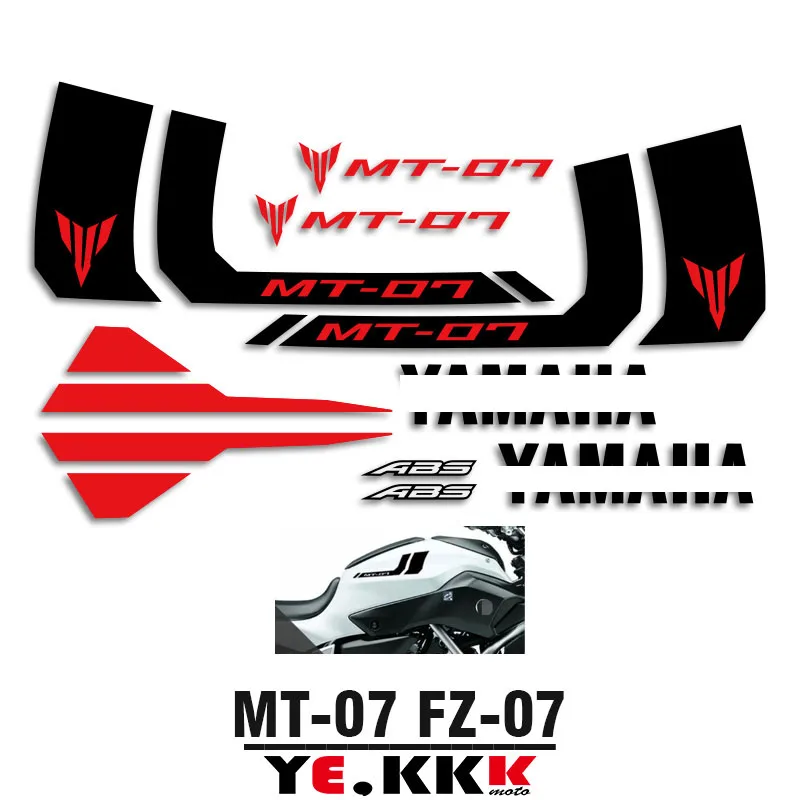 

Наклейки для мотоцикла в полоску, наклейка на топливный бак MT07, наклейка для YAMAHA MT07 MT-07 FZ07, наклейка на заднюю панель