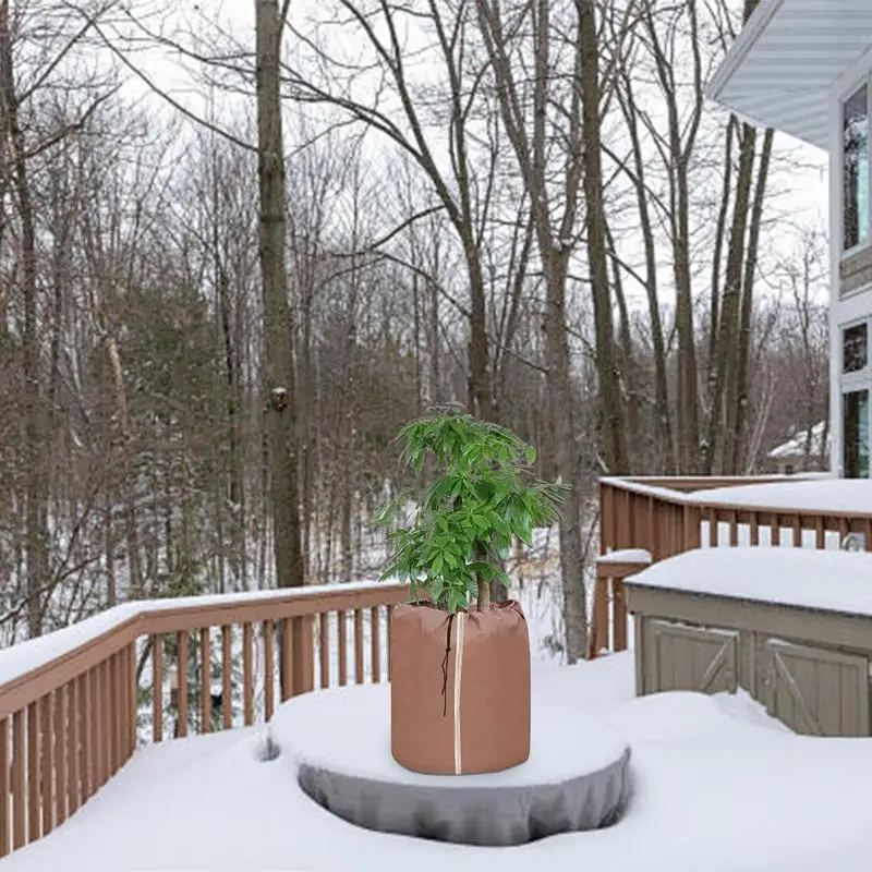 Зимняя защита для растений цветочный горшок чехлы сумок от мороза чехол уличных