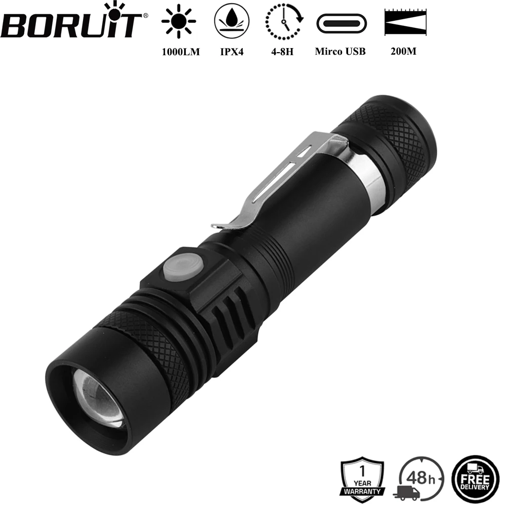 BORUiT C6 1000LM  фонарик