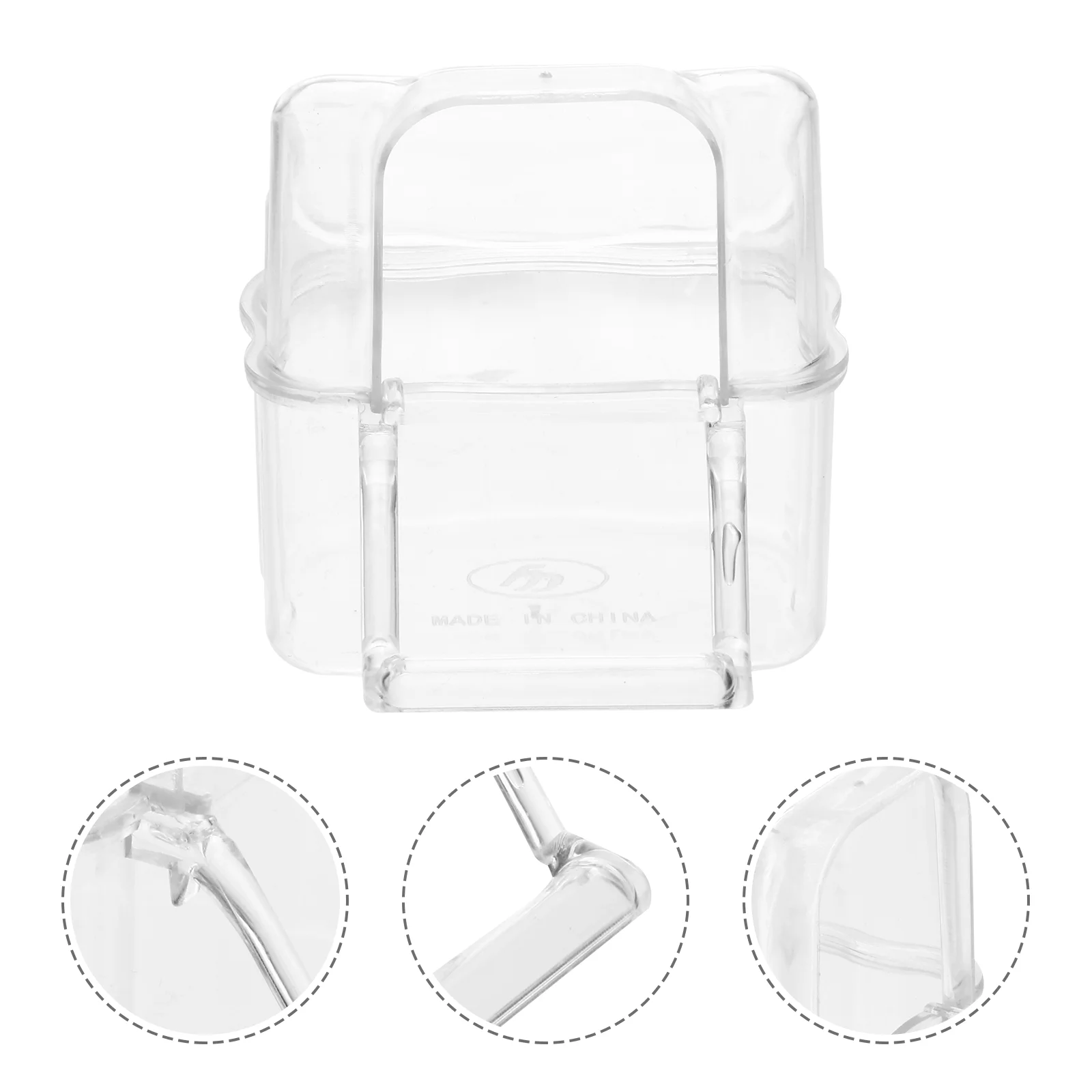 

Bird Cage Feederfeedingbirds Water Bowl Parrot Holder Cup Dispenser Container Acrylic Feeders Cups Pet Cages Accessories Bowls
