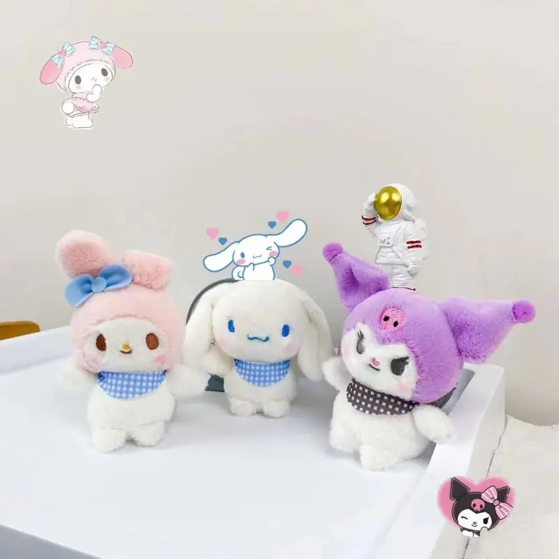 

Sanrio Plush Doll Kuromi Hello Kittys Accessories Kawaii Cute Beauty Anime Soft Gripper Doll Keychain Pendant Toys for Girl Gift