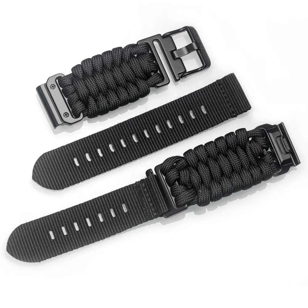Фото Ремешок для часов HEMSUT для Garmin Quickfit 22/26 мм, нейлоновая оплетка, 550 паракордов, ремешки на запястье, совместимость с Tactix Marq Instinct №3