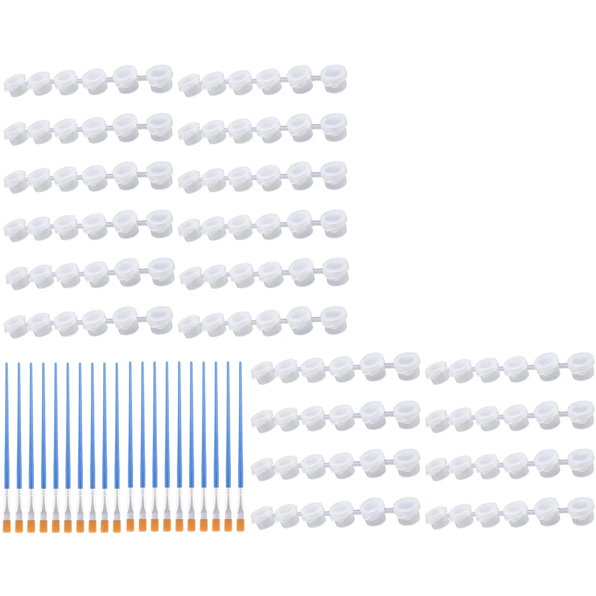 20 полосок 120 горшков пустые горшки для краски полоски мини-прозрачные контейнеры