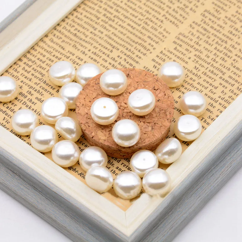 

100pcs Imitation Pearl Beads White Rice oval Shape Hole ABS Acrylic Spacer Beads For Jewelry Making DIY Bracelet Necklace 6-12mm