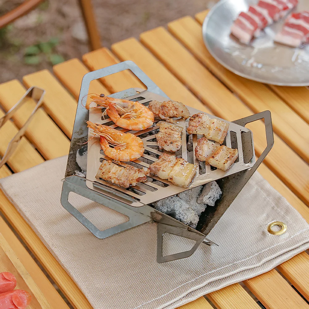 

Detachable Outdoor BBQ Grill Stove Portable Thickened Stainless Steel Camping Cooking Stove Camping Accessories